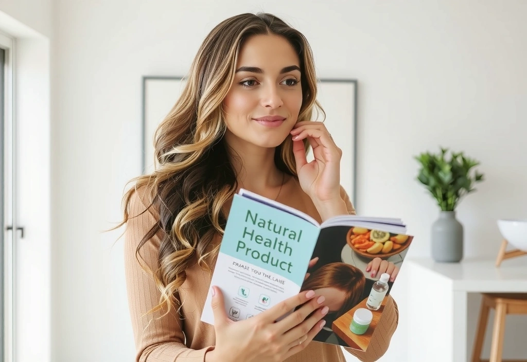 Mujer leyendo sobre productos de FallaVit