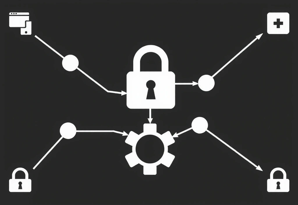 Ilustración de enlaces web y conexiones seguras